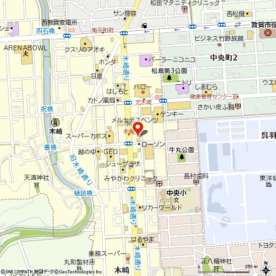 タイヤ館敦賀付近の地図